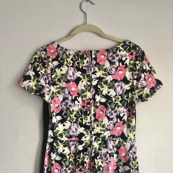 Xhilaration / Black Floral Print Fitted Dress - Picture 5 of 8